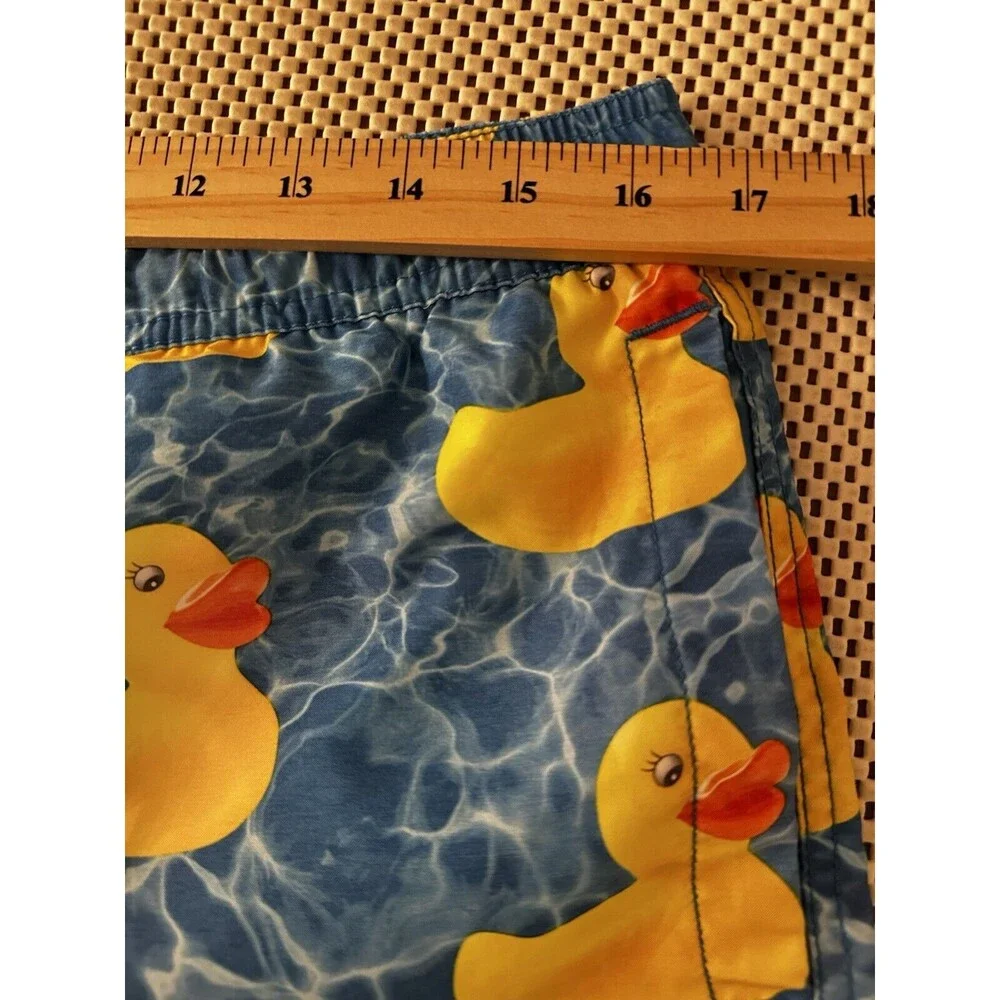 Neff Swim Trunks Shorts‎ Mens Size Small Rubber Duck Drawstring Elastic Waist S
